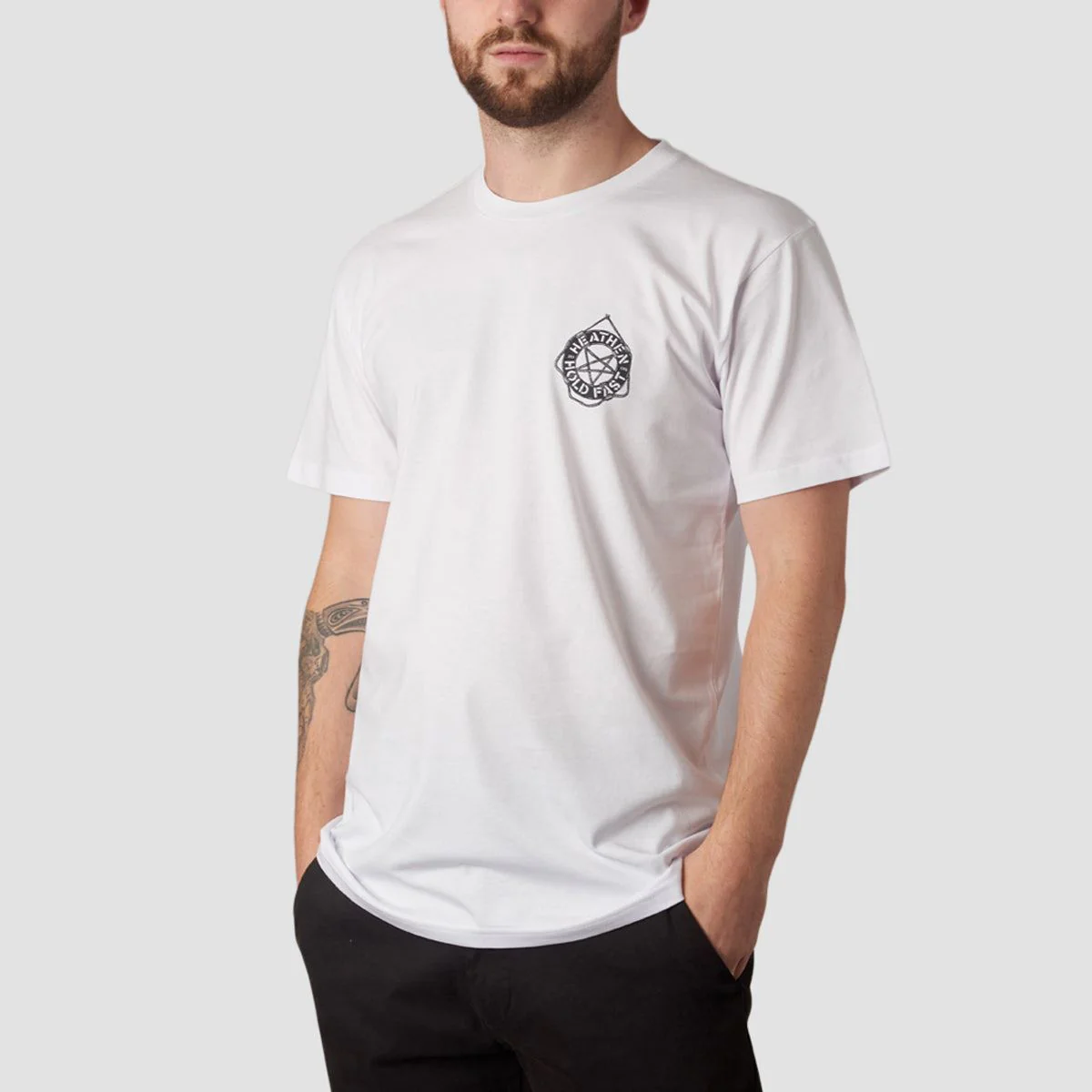 Heathen Stormy Seas T-Shirt White - Image 2