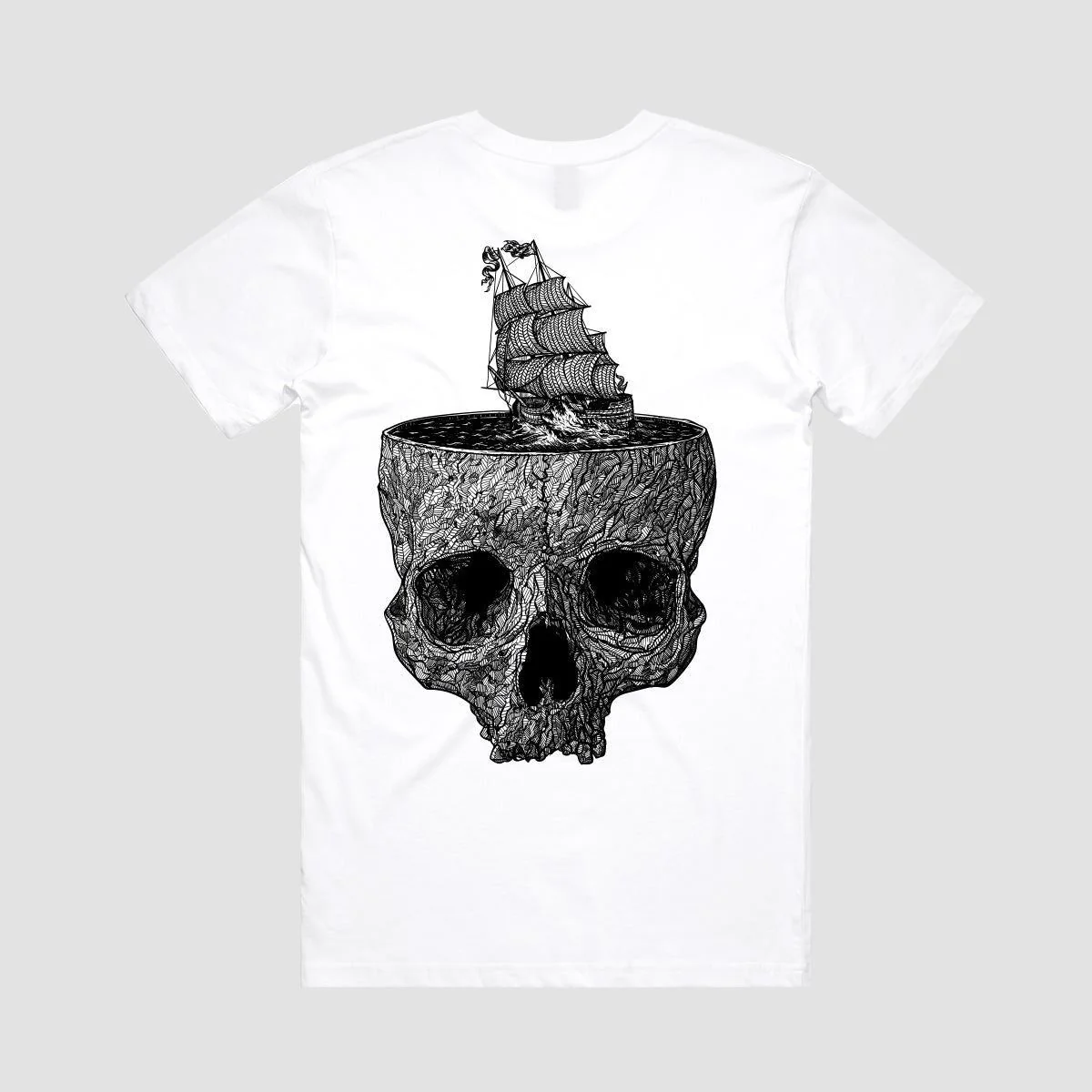 Heathen Stormy Seas T-Shirt White - Image 4