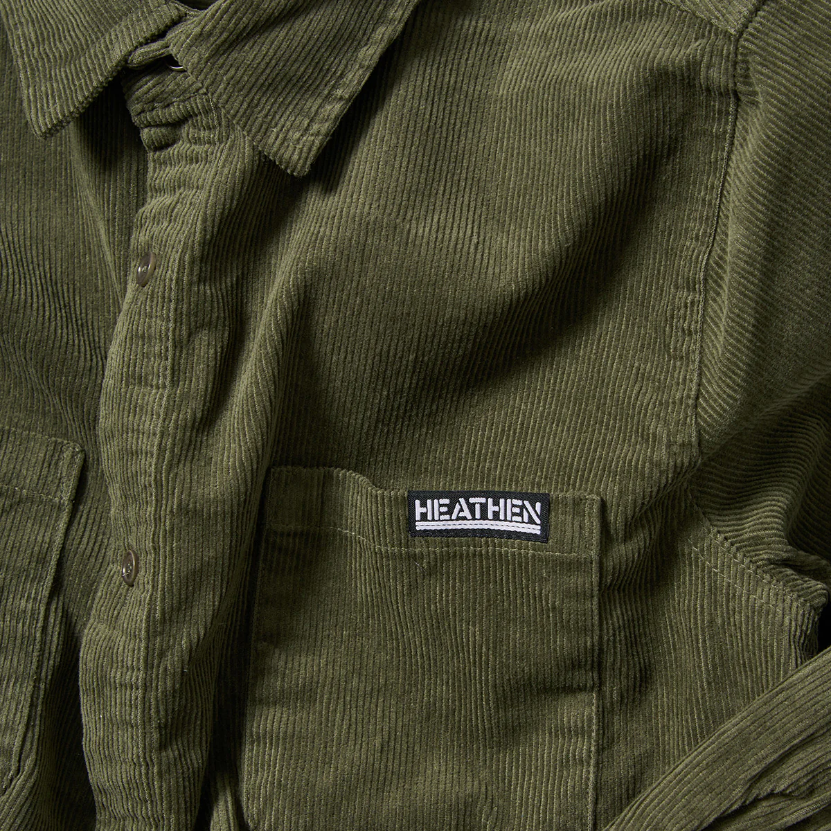 Heathen VG+ Dissolution Cord Longsleeve Shirt Moss - Image 6