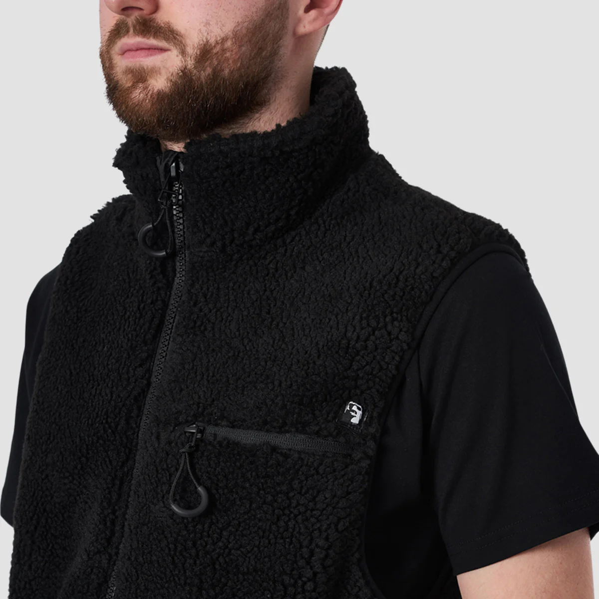 Heathen Wall of Sleep Fleece Vest Black - Image 3