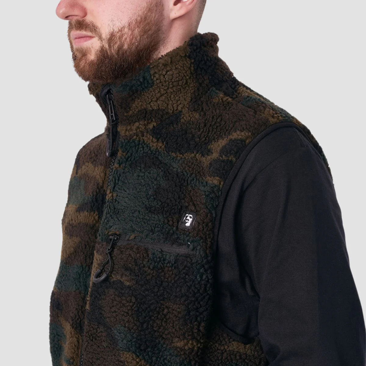 Heathen Wall of Sleep Fleece Vest Camo - Image 3