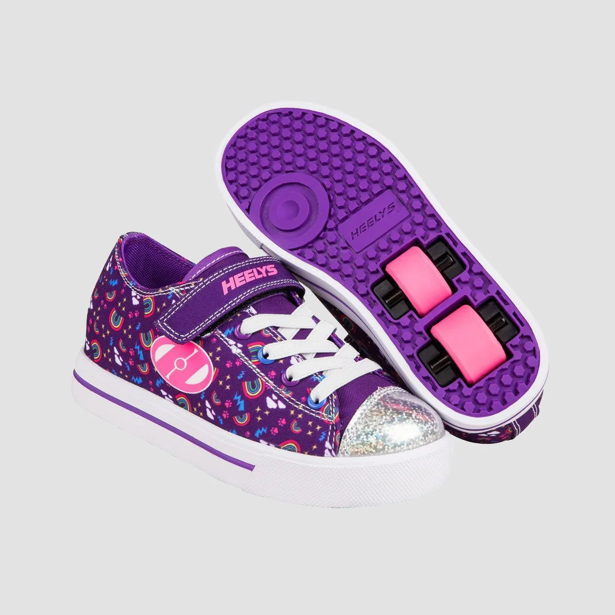 Heelys Snazzy X2 Purple/Multi/Rainbow - Image 2