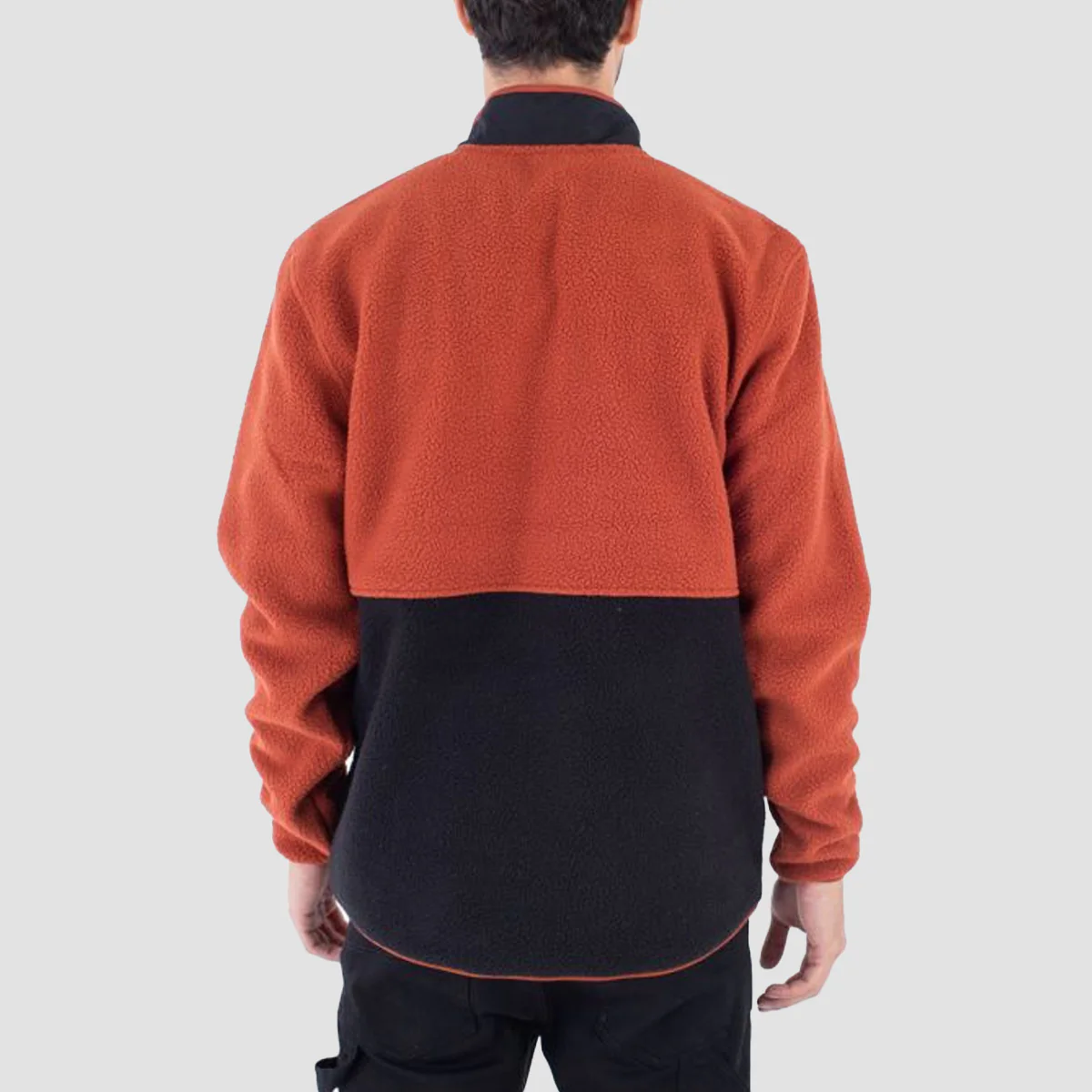Hurley Burrito Sherpa Track 1/4 Zip Sweatshirt Brickyard - Image 2