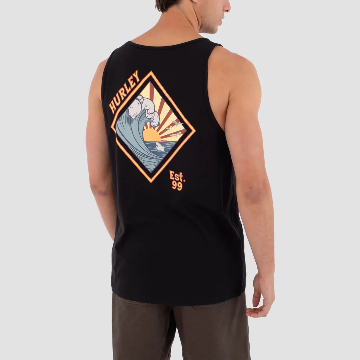 Hurley Disques Tank Vest Black