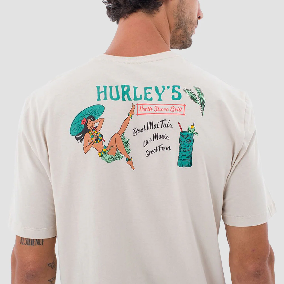 Hurley Everyday Northshore Gal T-Shirt Bone - Image 3