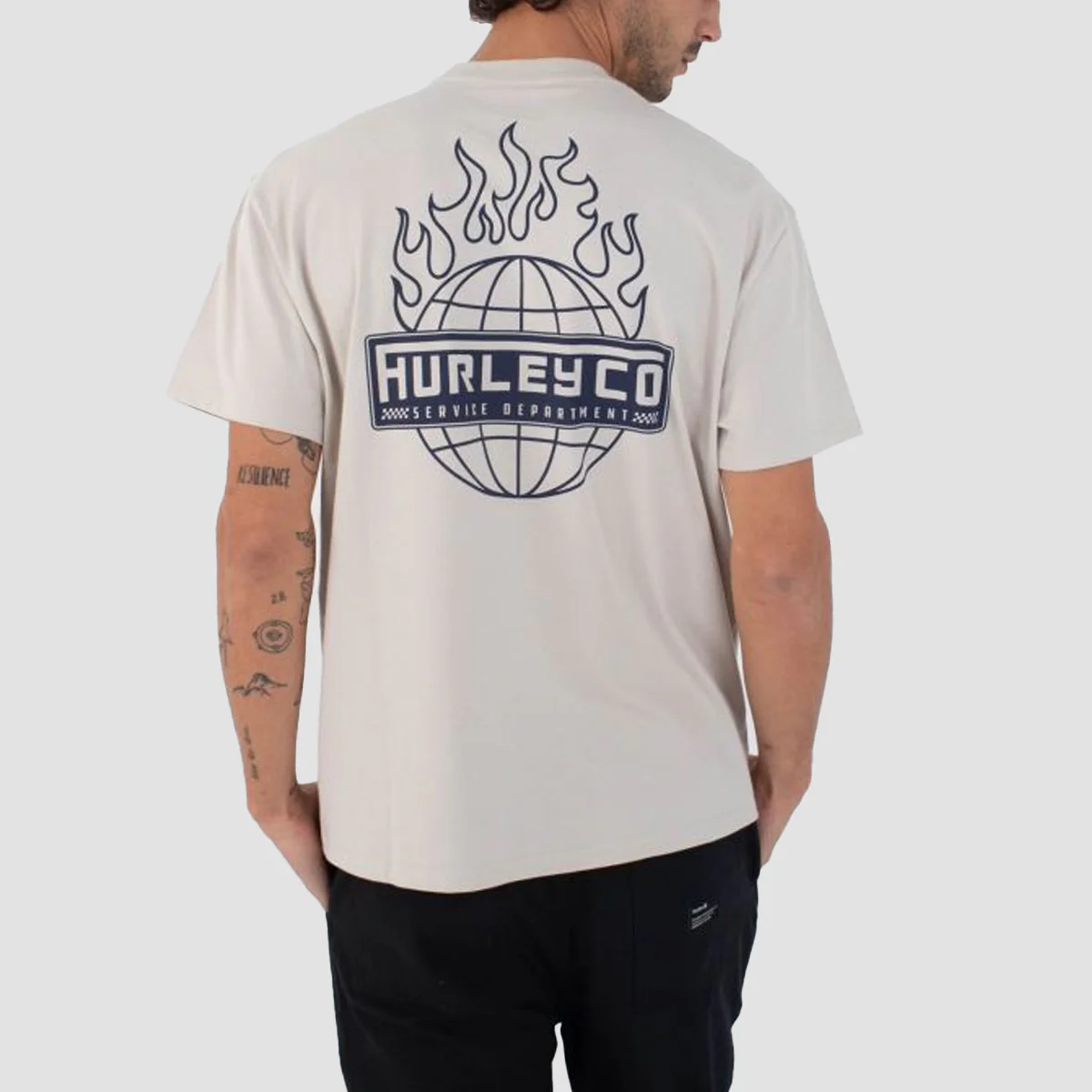Hurley Global Fire T-Shirt Bone - Image 2