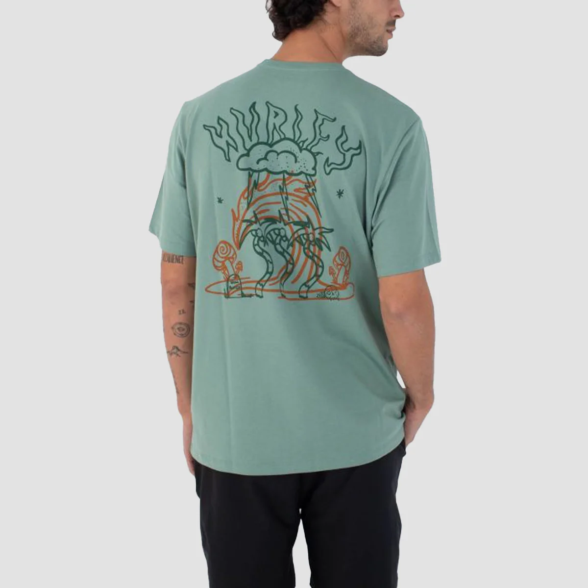 Hurley H2O Dri Storm Chasing T-Shirt Cilantro - Image 2