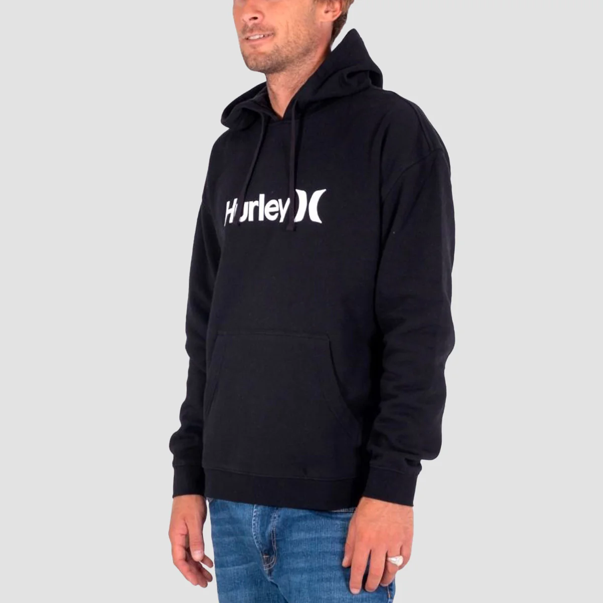 Hurley OAO Solid Core Pullover Hoodie Black - Image 2