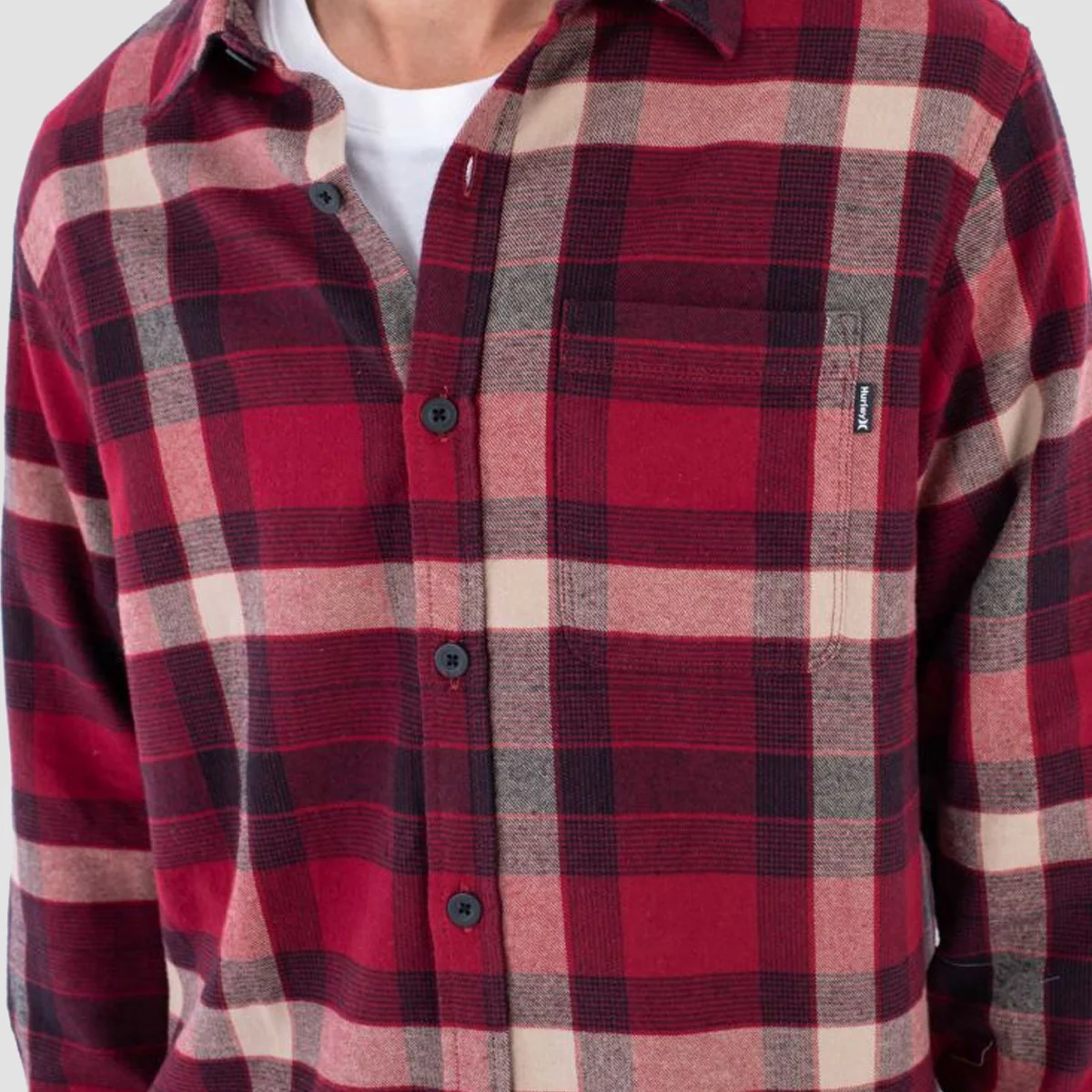 Hurley Portland Organic Flannel Longsleeve Shirt Matador - Image 3
