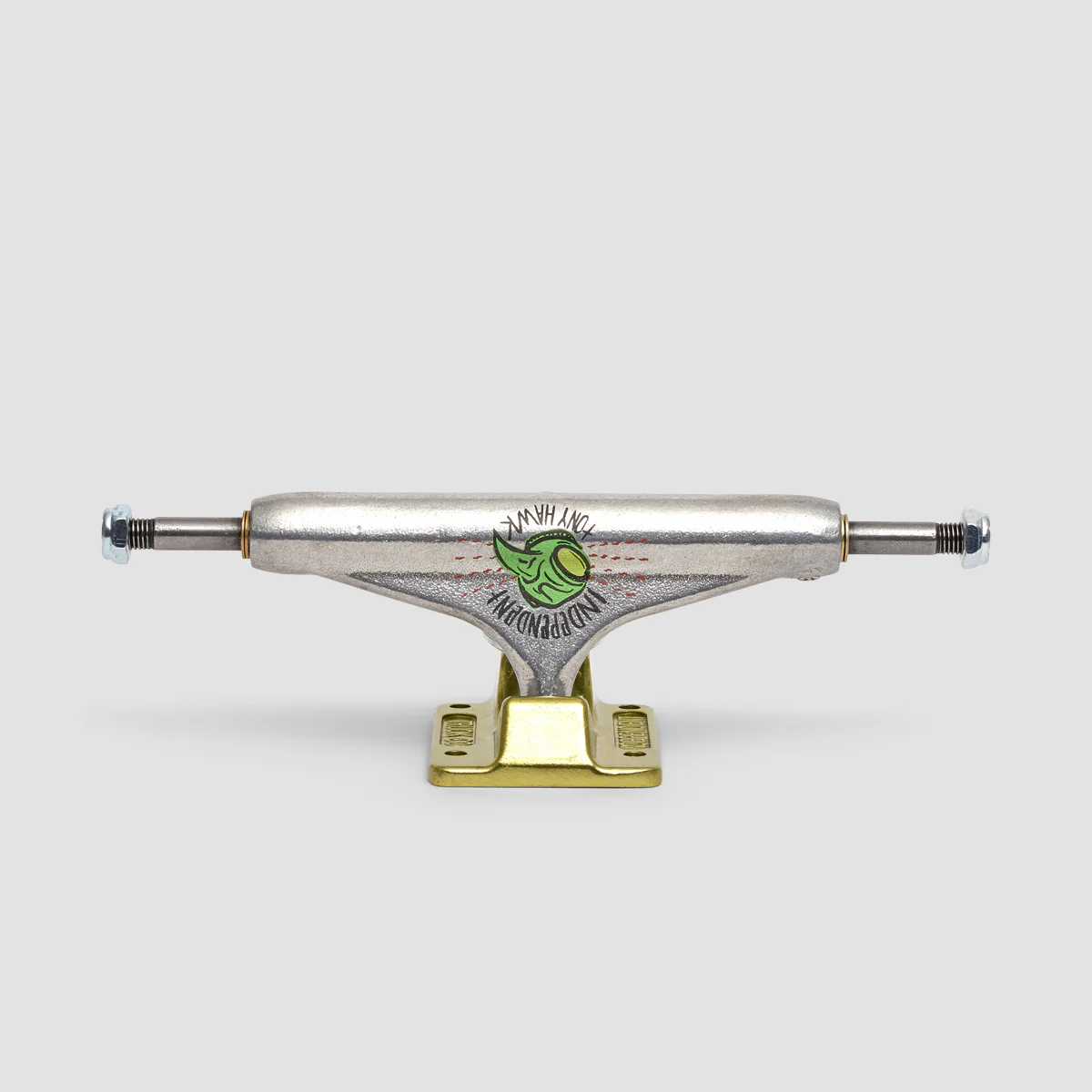 Independent Stage 11 144 Forged Hollow Tony Hawk Skateboard Trucks 1 Pair Silver/Green - 8.25"