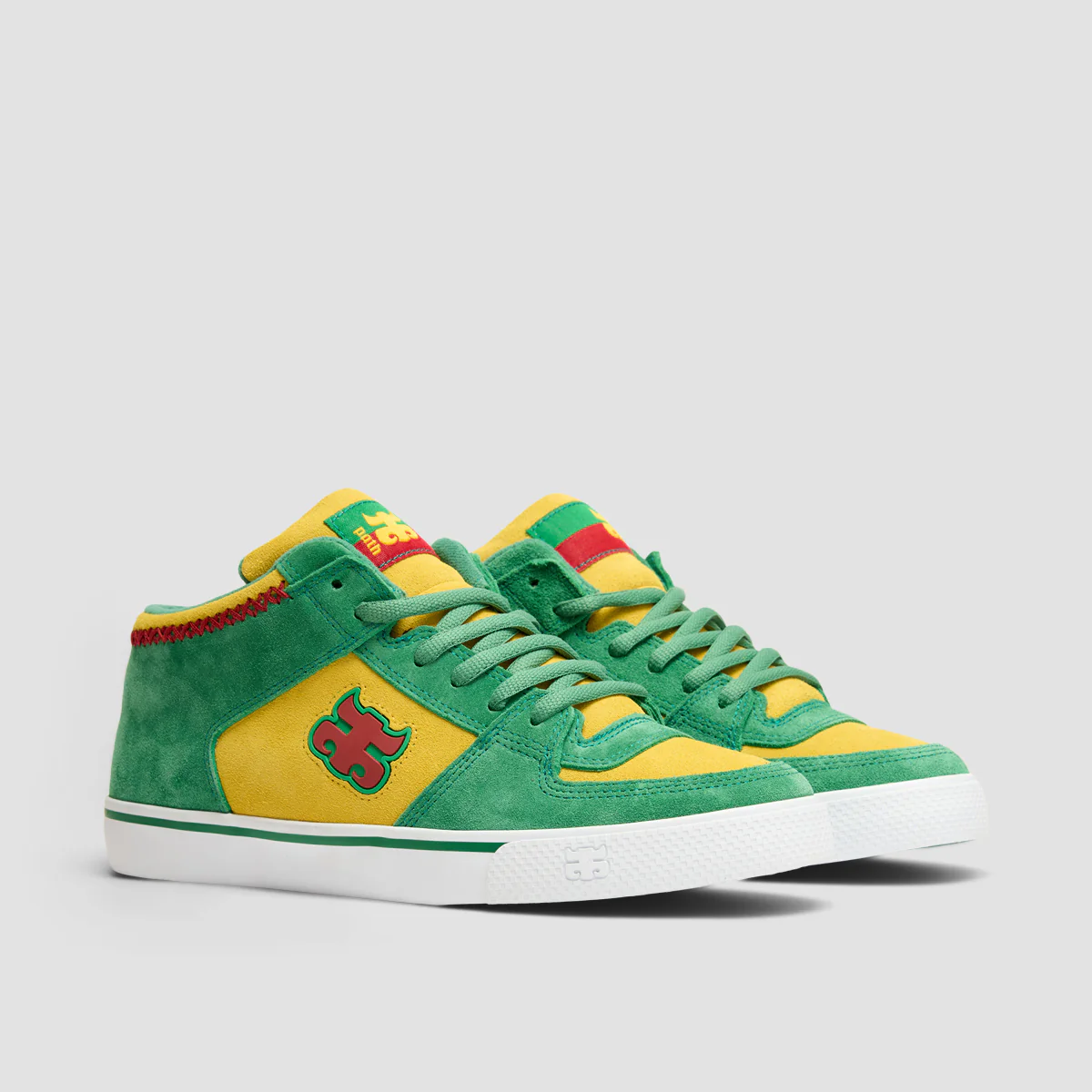 IPATH Reed Mid Top Shoes - Rasta Green/Yellow - Image 2