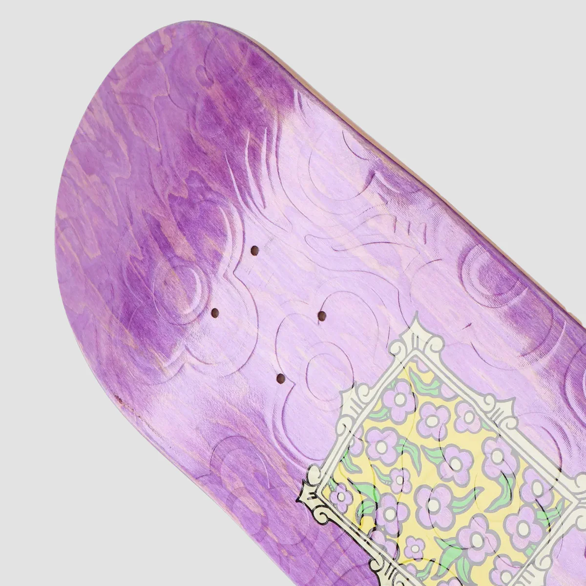 Krooked Flowers Frame Emboss Skateboard Deck Assorted Stains - 8.25" - Image 3