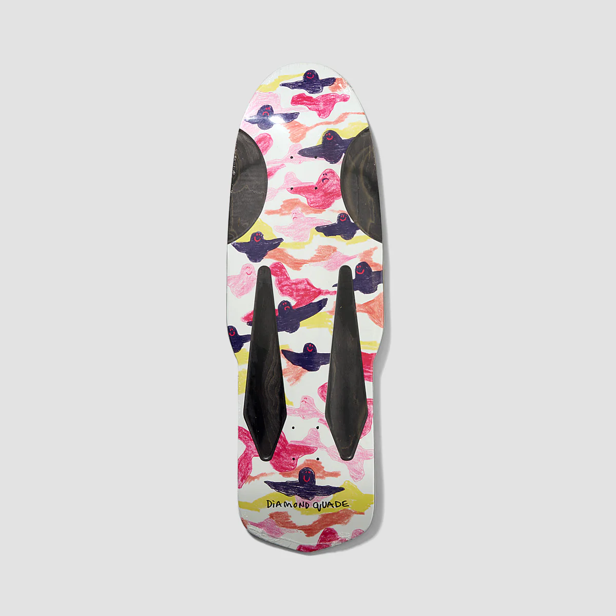 Krooked X Gonz SSD26 Diamond Quad Beamer Shaped Skateboard Deck - 10.75"