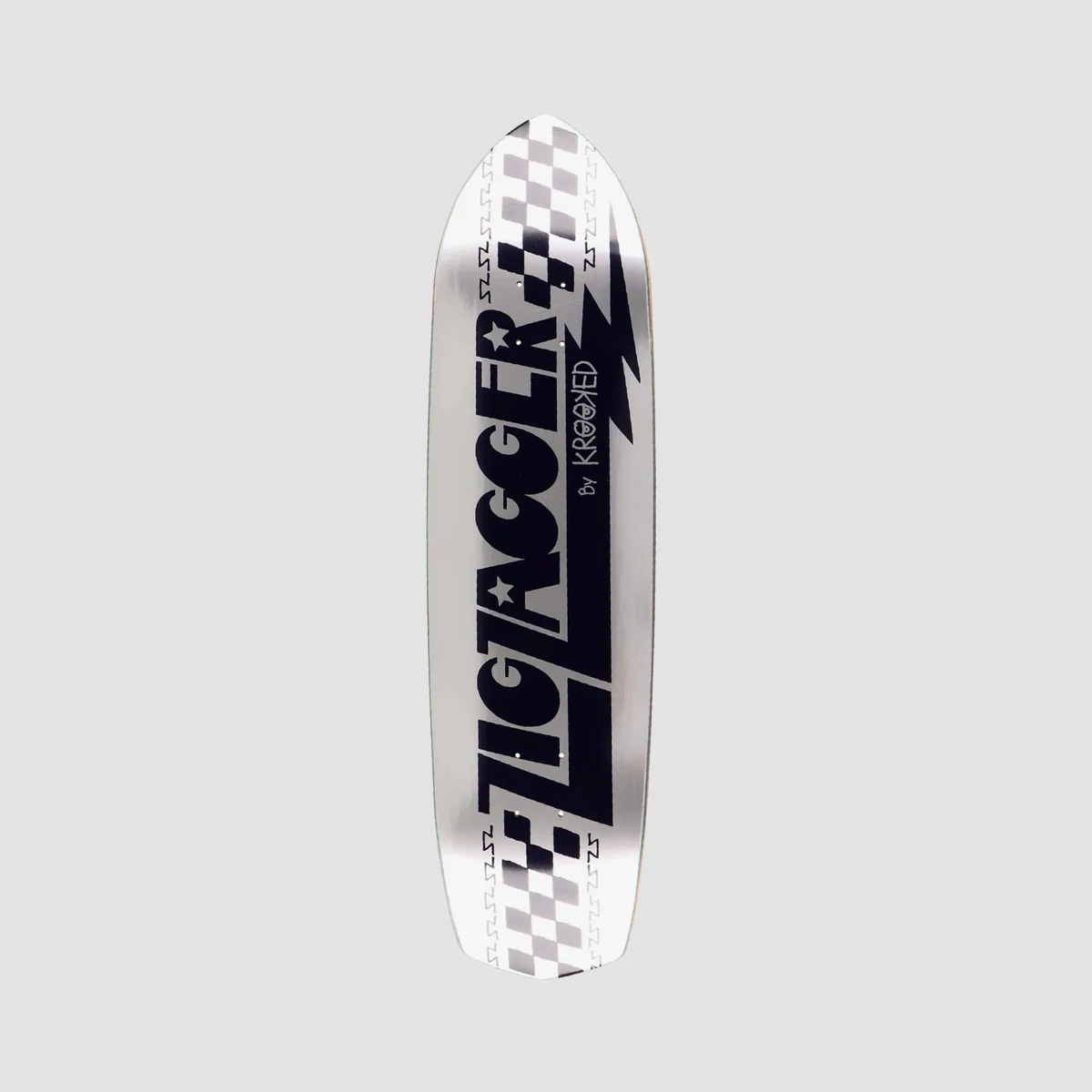 Krooked Zig Zagger Skateboard Deck Silver Foil - 8.62"