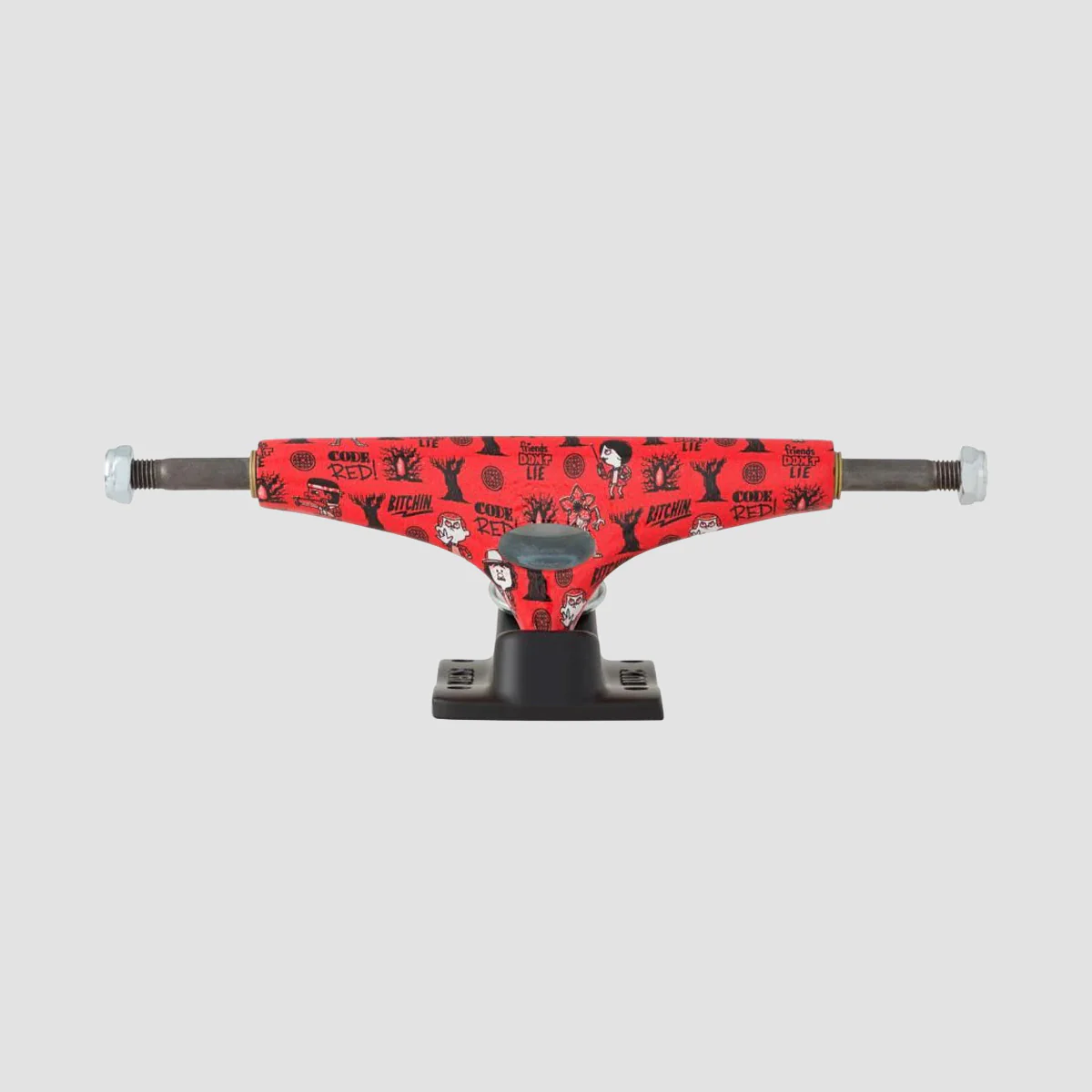 Krux X Stranger Things K5 Code Red Standard Skateboard Trucks 1 Pair Red/Black - 8"