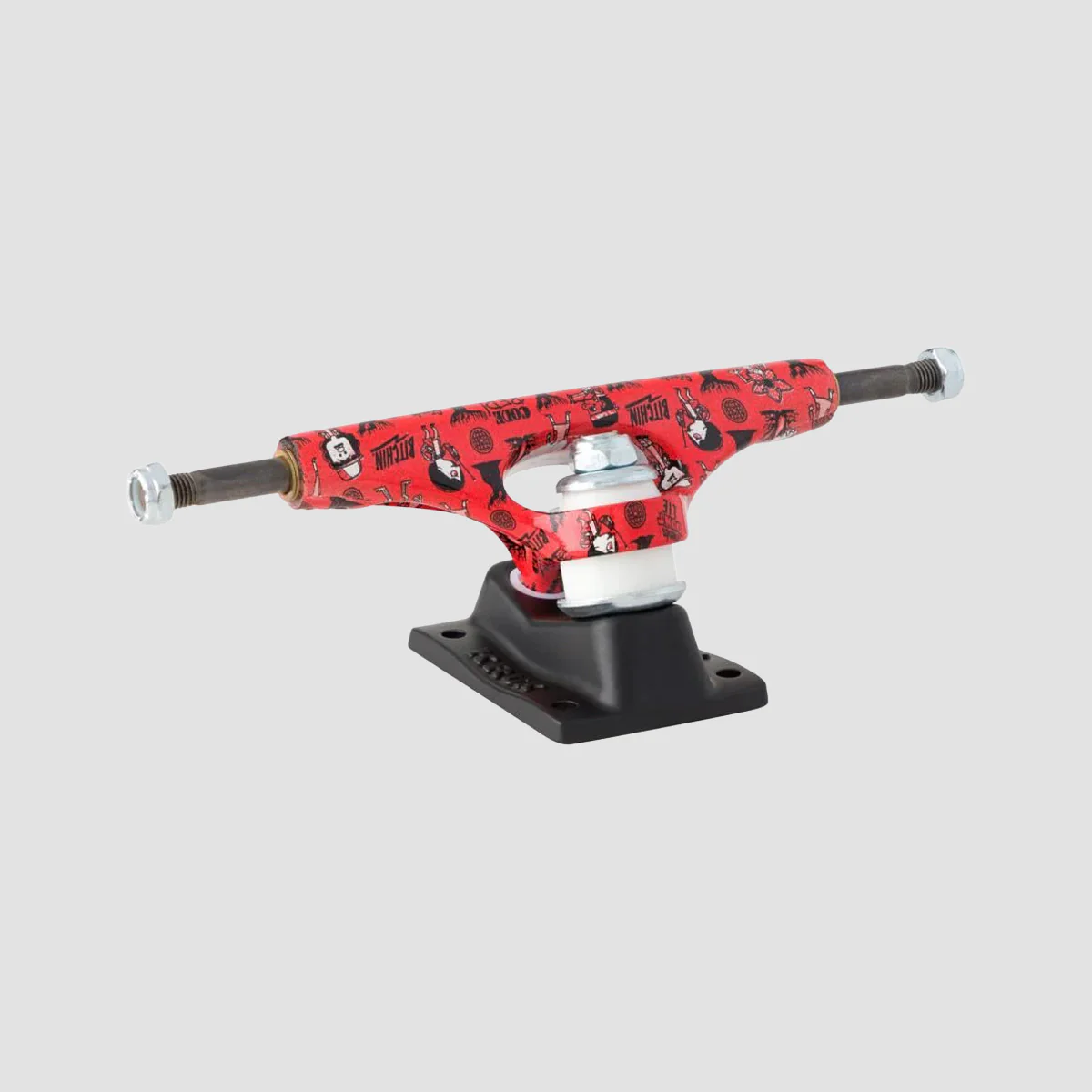 Krux X Stranger Things K5 Code Red Standard Skateboard Trucks 1 Pair Red/Black - 8" - Image 2