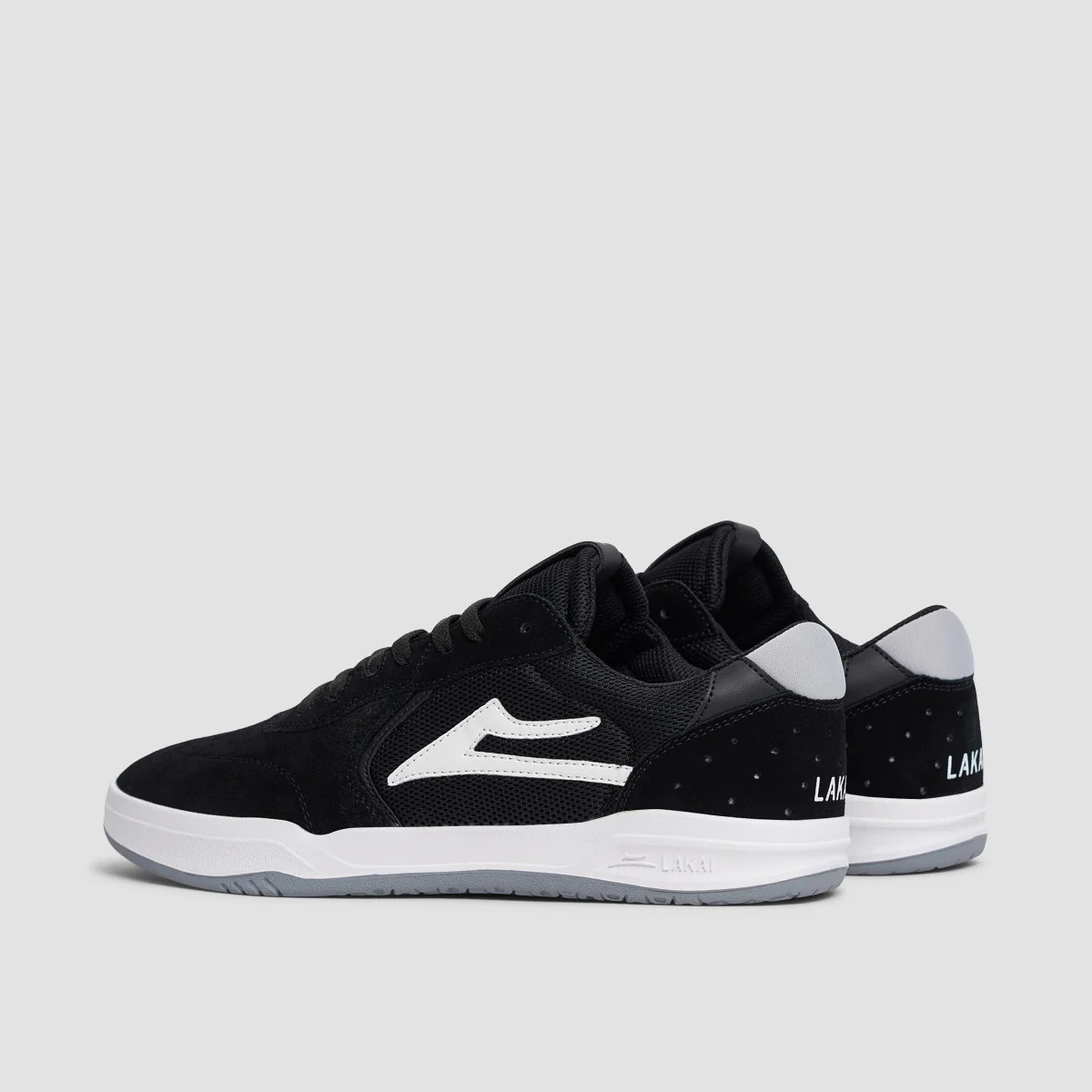Lakai Atlantic Shoes - Black/Light Grey Suede - Image 3