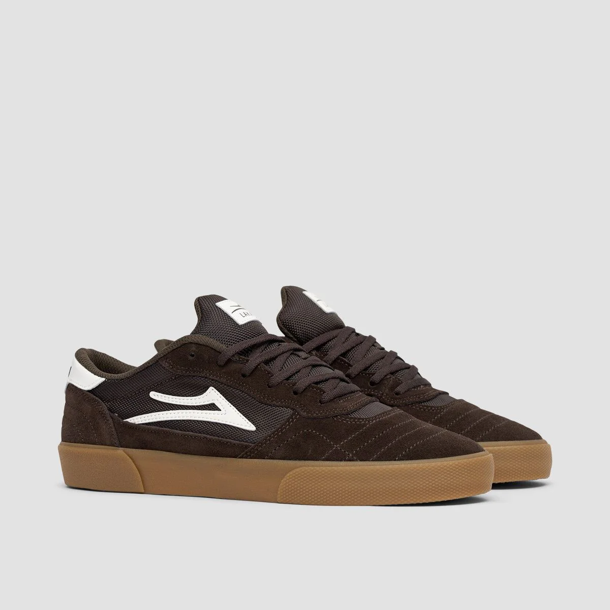 Lakai Cambridge Shoes - Chocolate/Light Blue UV Suede - Image 2