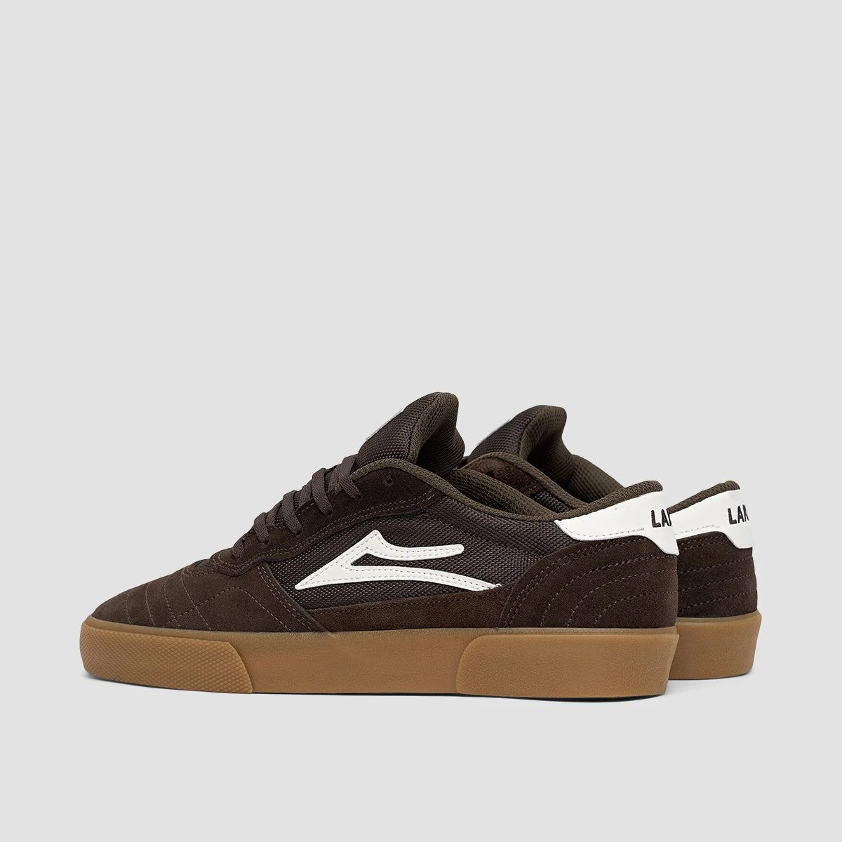 Lakai Cambridge Shoes - Chocolate/Light Blue UV Suede - Image 3
