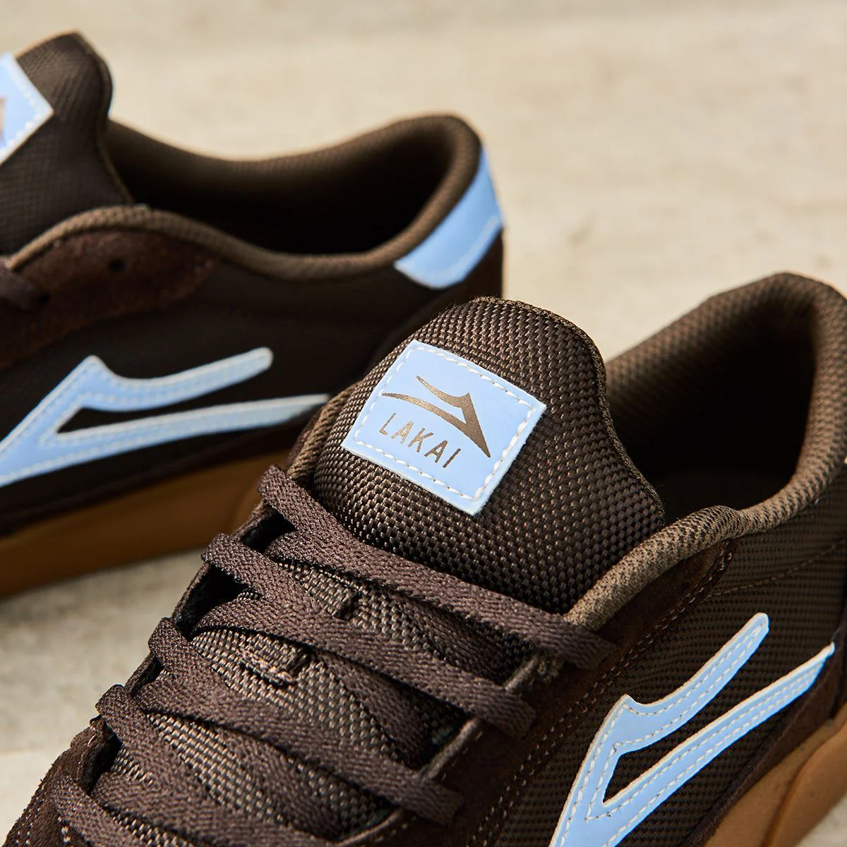 Lakai Cambridge Shoes - Chocolate/Light Blue UV Suede - Image 8