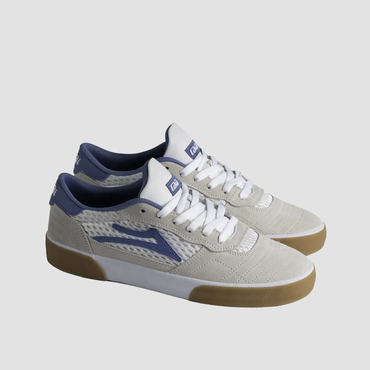 Lakai Cambridge Shoes - White Suede Parisian Gum - Image 2