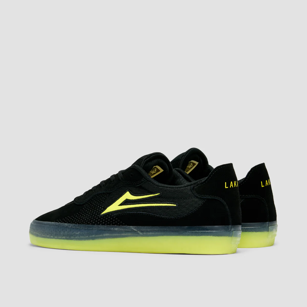 Lakai Essex Shoes - Black Suede/Yellow/Clear - Image 3