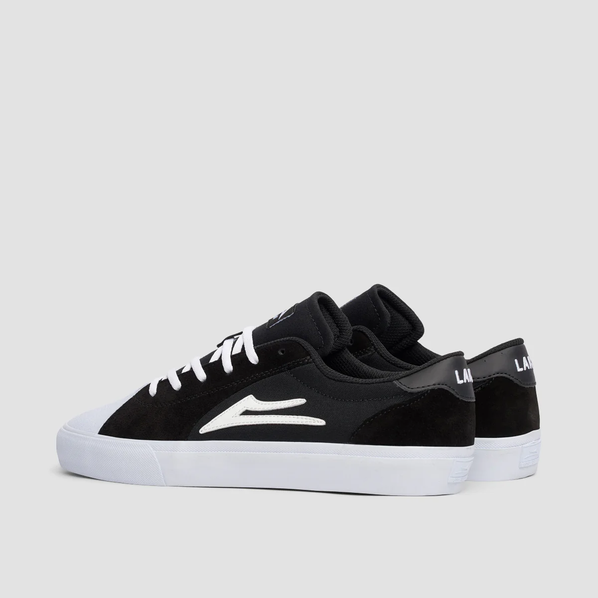 Lakai Flaco II Shoes - Black/White Suede - Image 3