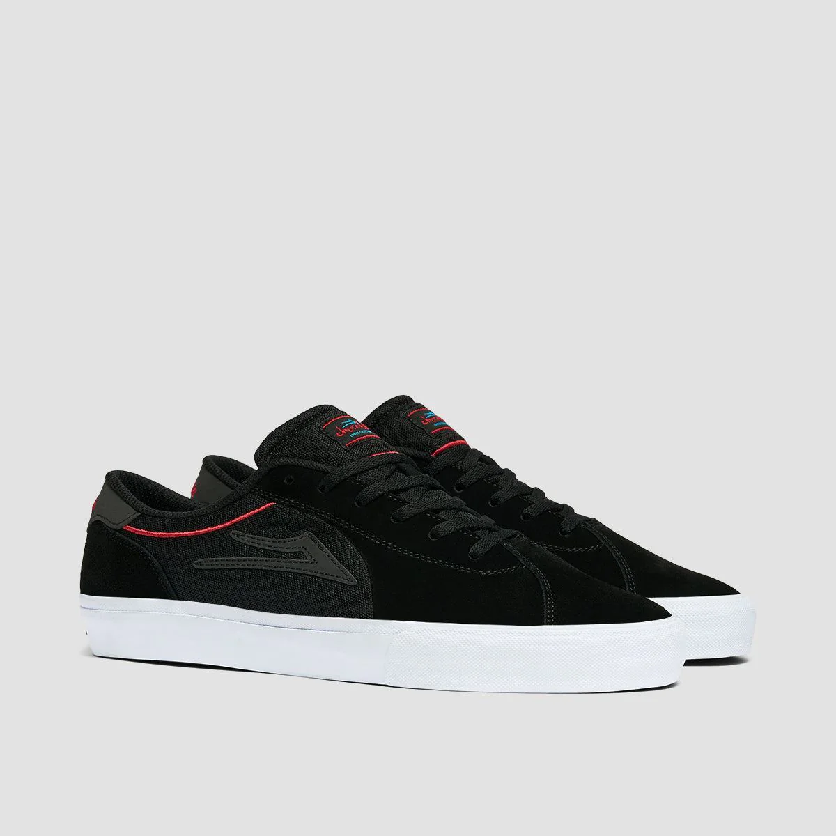 Lakai Flaco II Shoes - Black/Red Suede - Image 2