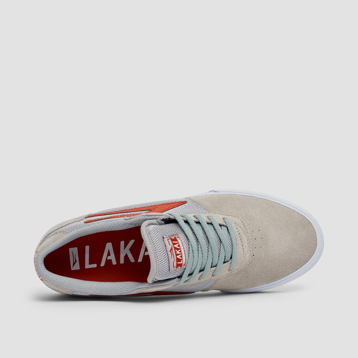 Lakai Manchester Shoes - Grey/Red Suede - Image 4