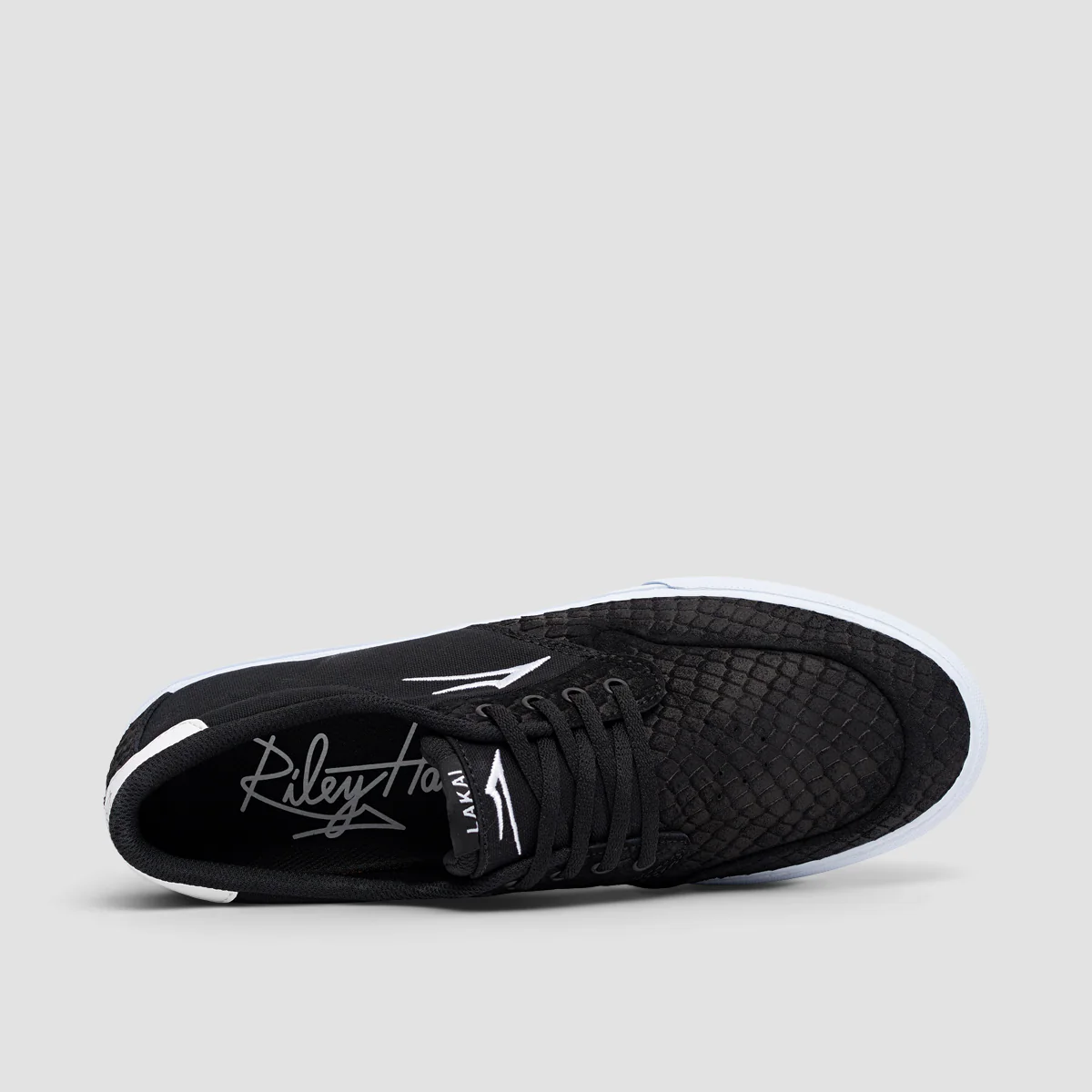 Lakai Riley 3 Shoes - Black Snake Suede - Image 4