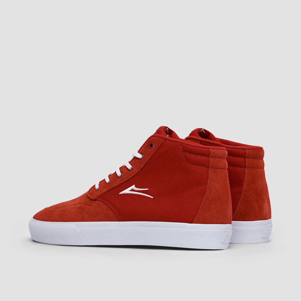 Lakai Riley 3 High Shoes - Red Suede - Image 3