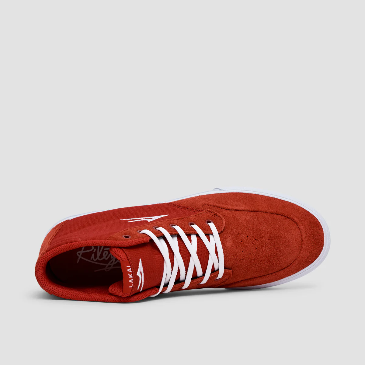 Lakai Riley 3 High Shoes - Red Suede - Image 4