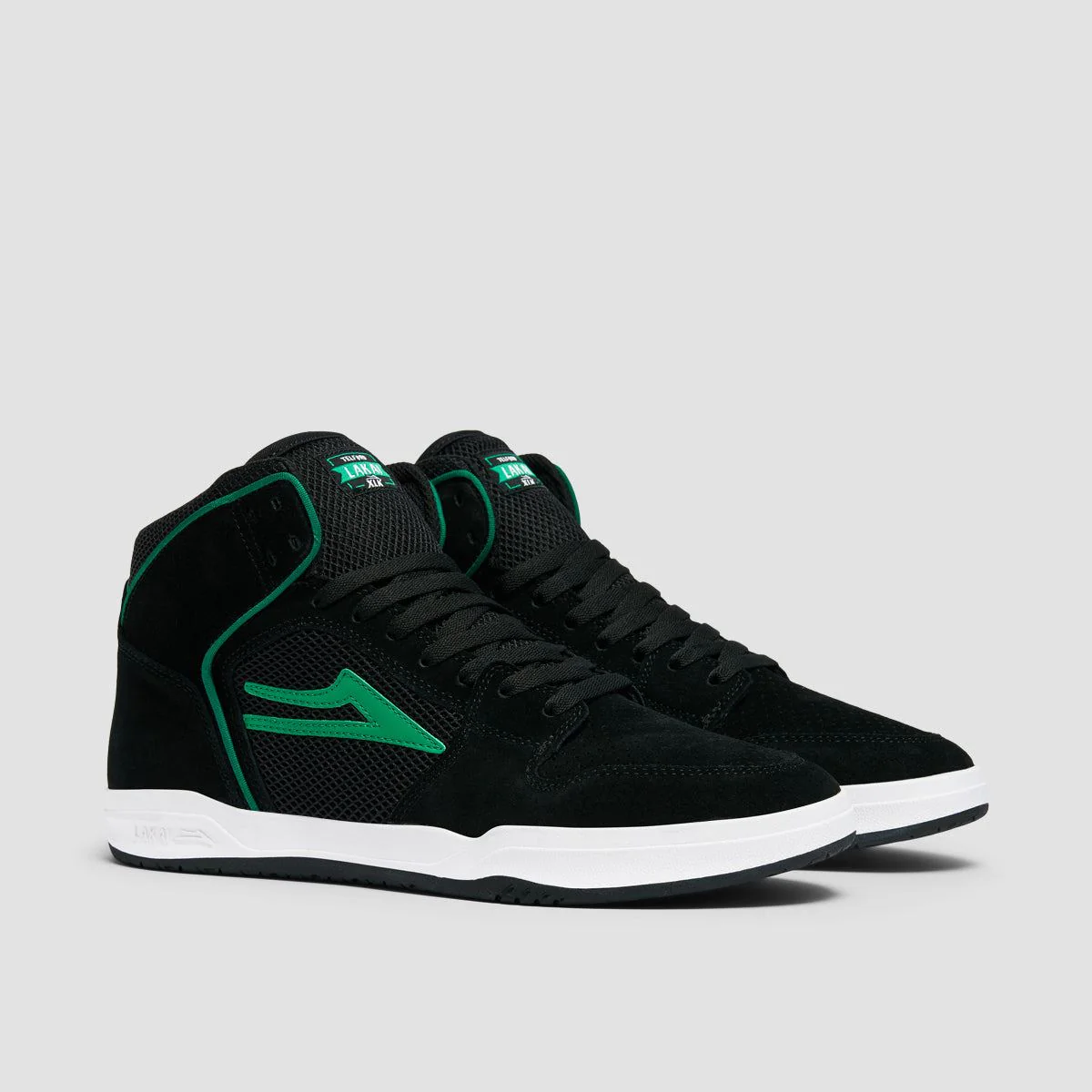 Lakai Telford High Top Shoes - Black Suede - Image 2