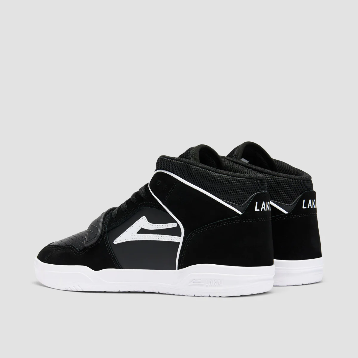 Lakai Telford Mid Top Shoes - Black Suede - Image 3