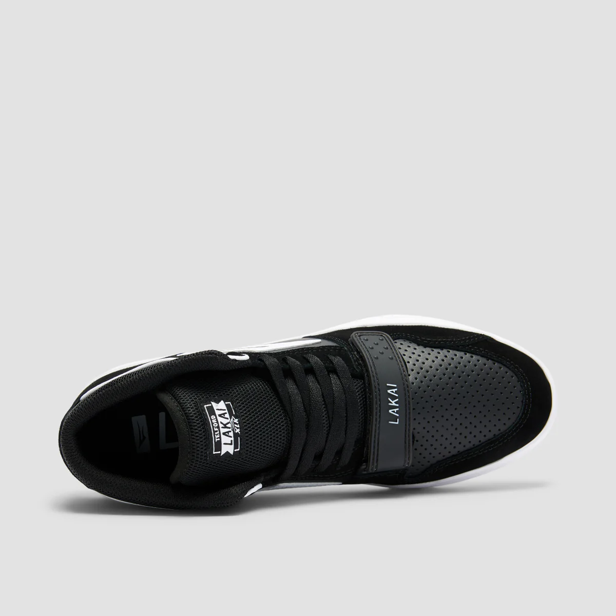 Lakai Telford Mid Top Shoes - Black Suede - Image 4