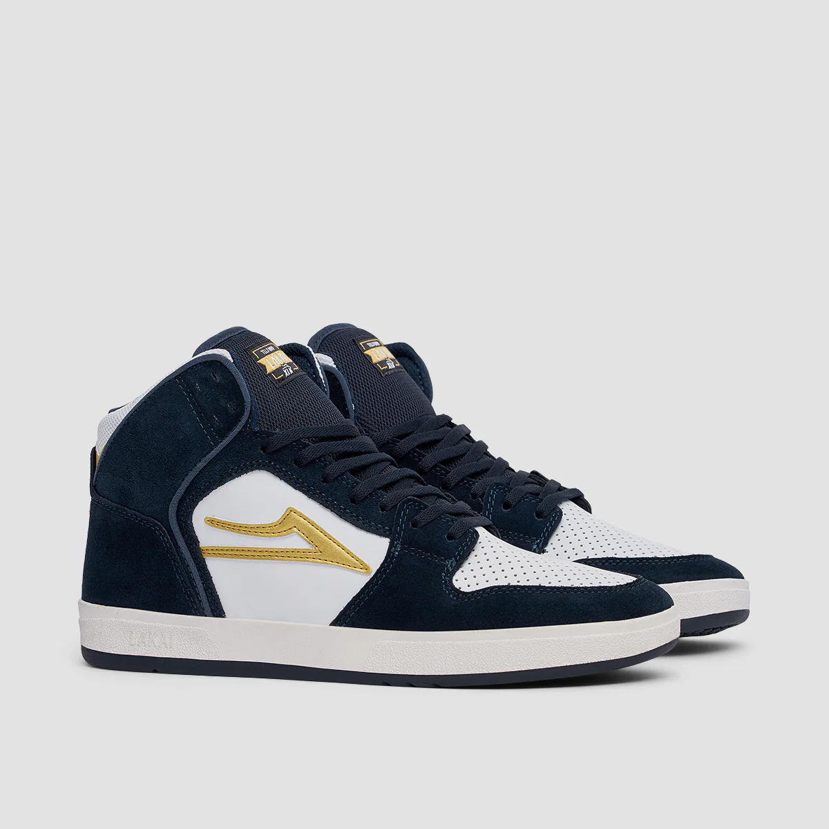 Lakai Telford Shoes - Navy/White Suede - Image 2