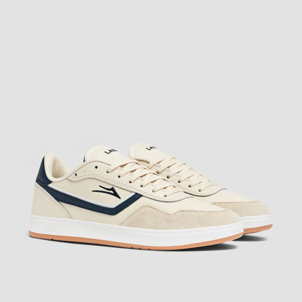 Lakai Terrace Shoes - Cream/Navy Suede - Image 2