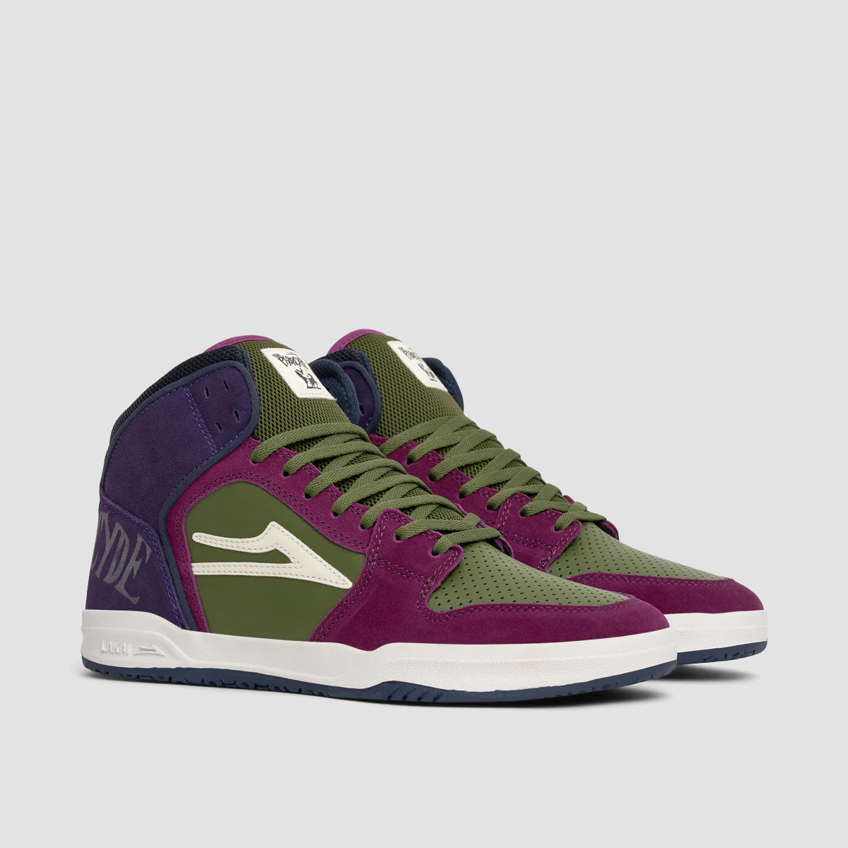 Lakai X The Pharcyde Telford Shoes - Grape/Olive Suede - Image 2