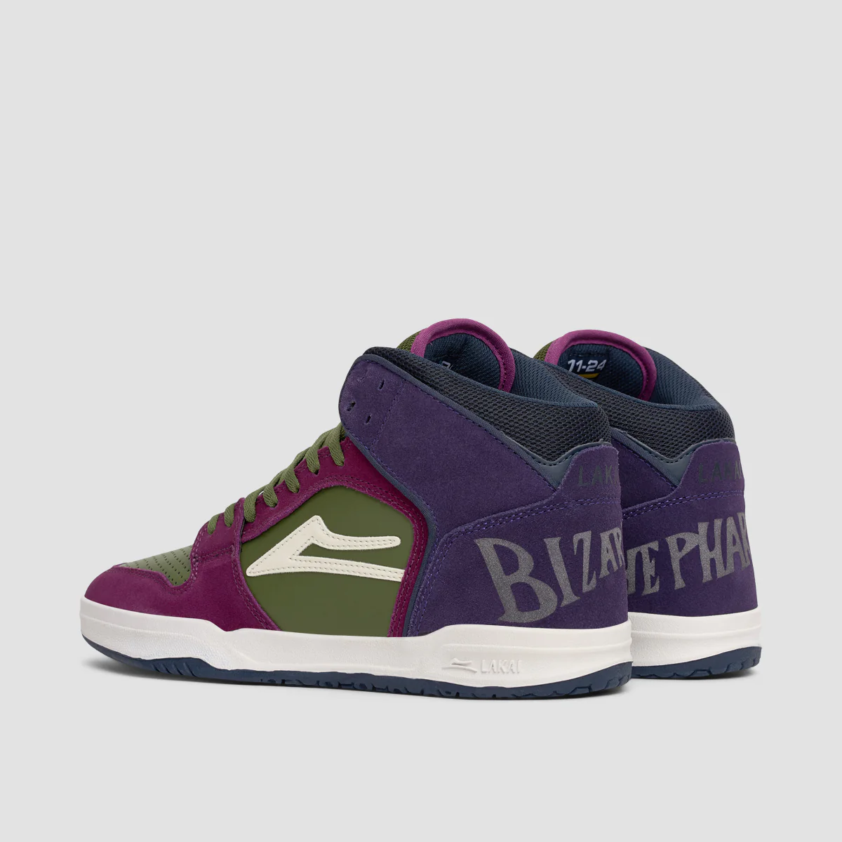 Lakai X The Pharcyde Telford Shoes - Grape/Olive Suede - Image 3