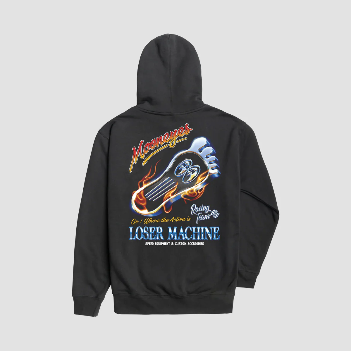Loser Machine X Mooneyes Red Hot Pullover Hoodie Black