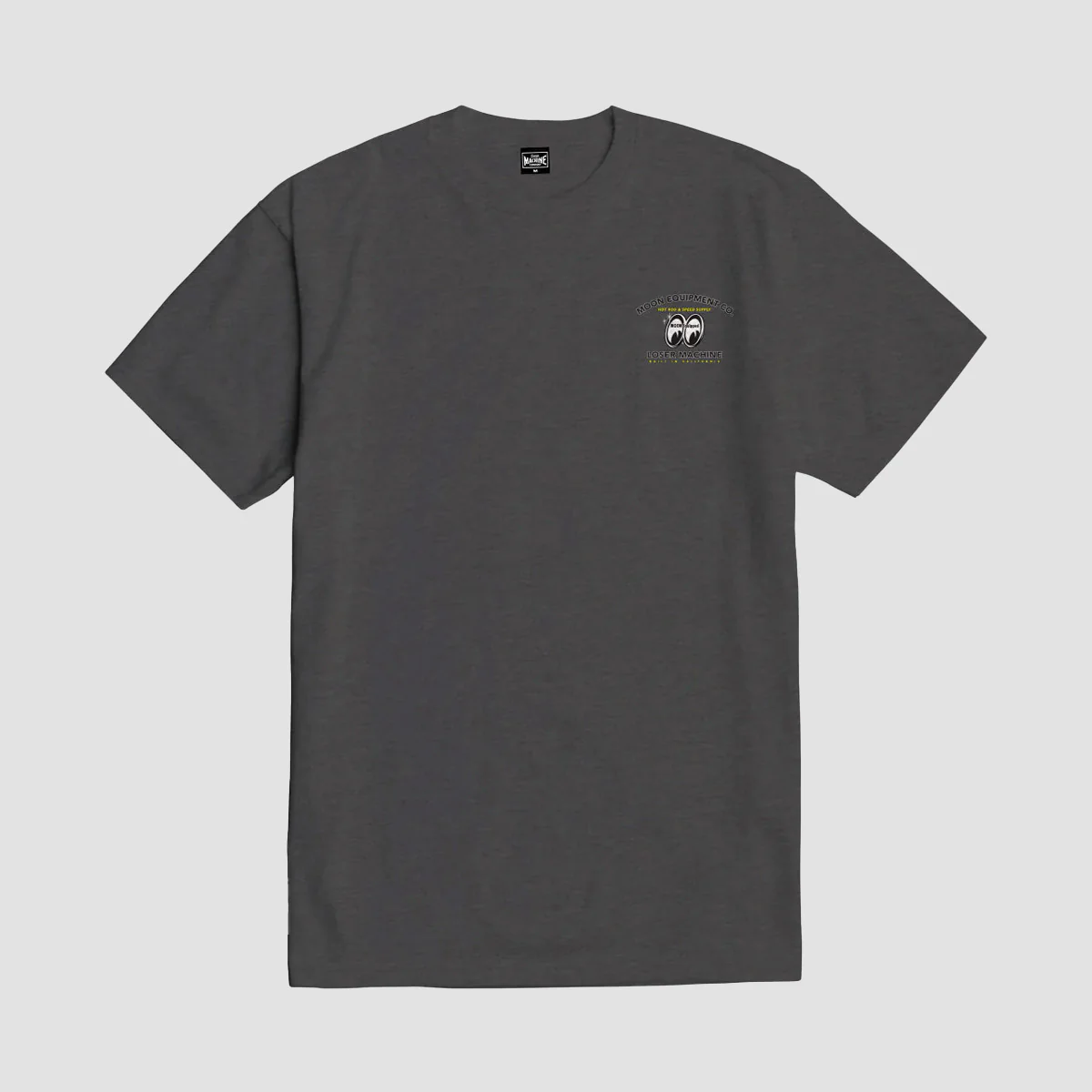 Loser Machine X Mooneyes Workbench T-Shirt Heather Charcoal - Image 2
