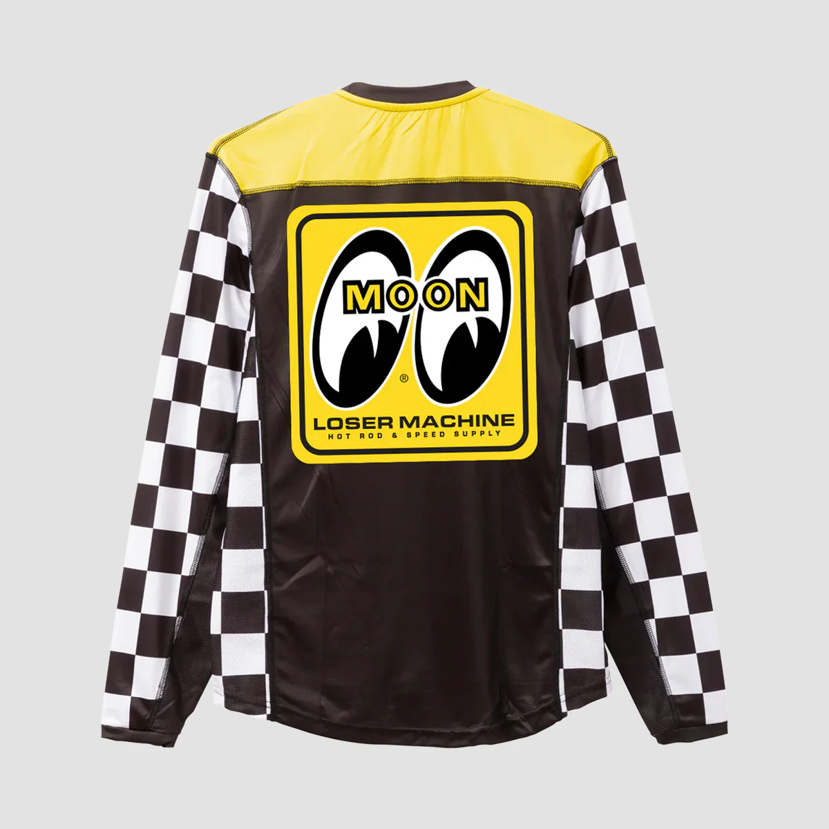 Loser Machine X Mooneyes Yokohama Longsleeve Jersey T-Shirt Black/Yellow - Image 2