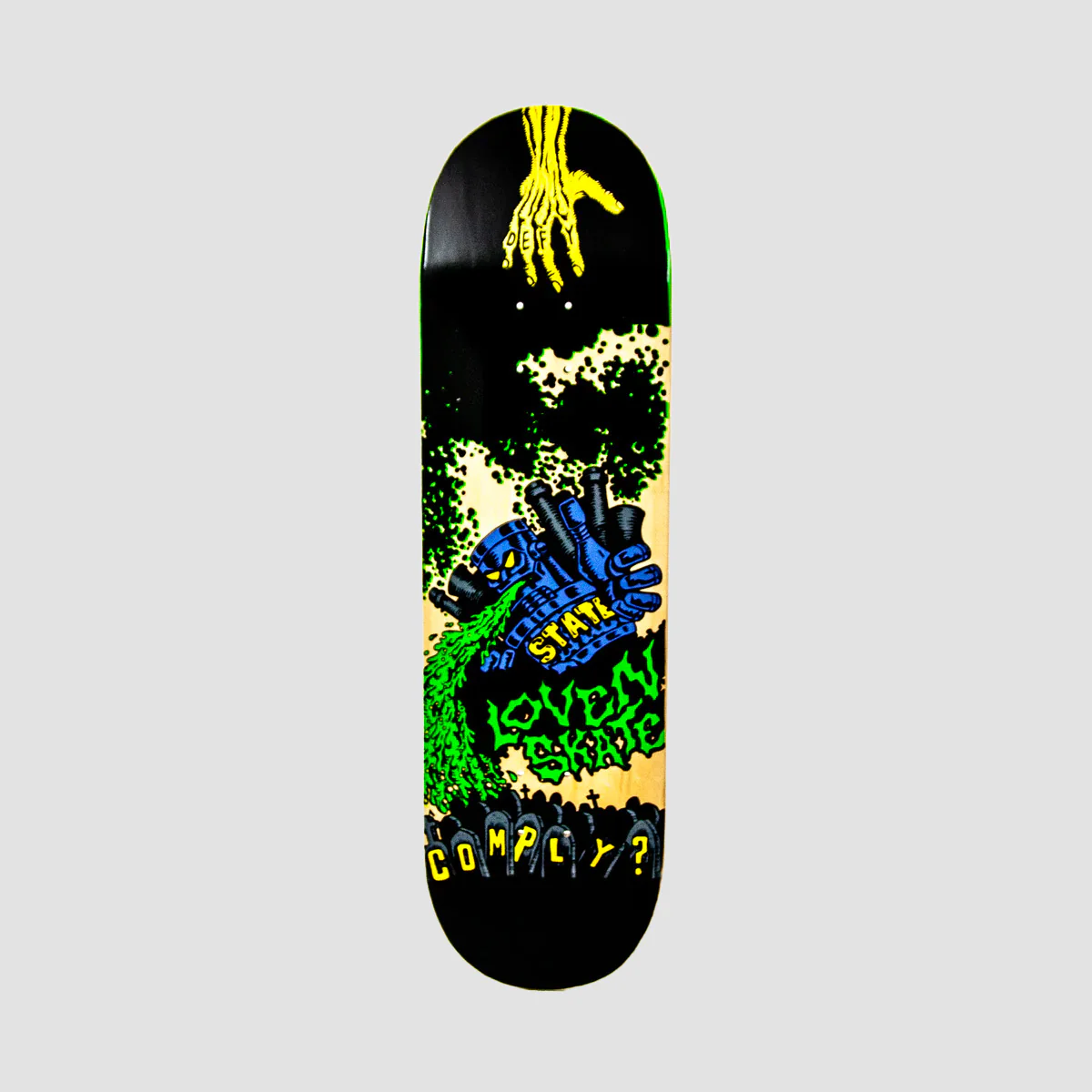 Lovenskate Defy Or Comply By John Dye Skateboard Deck - 8.5"