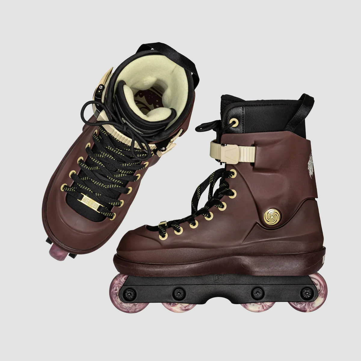 Mesmer Throne Levi Van Rijn Aggressive Inline Skates Brown - Image 2