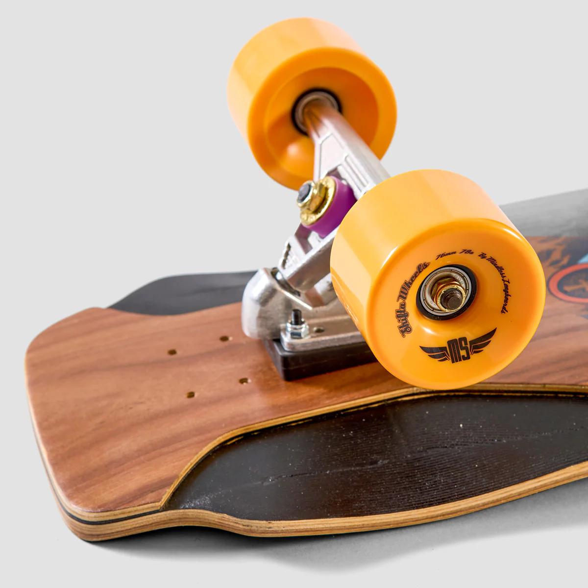 Mindless Voodoo Makali Downhill Skateboard With Orange Wheels - 35.5" (Slight Defects) - Image 3