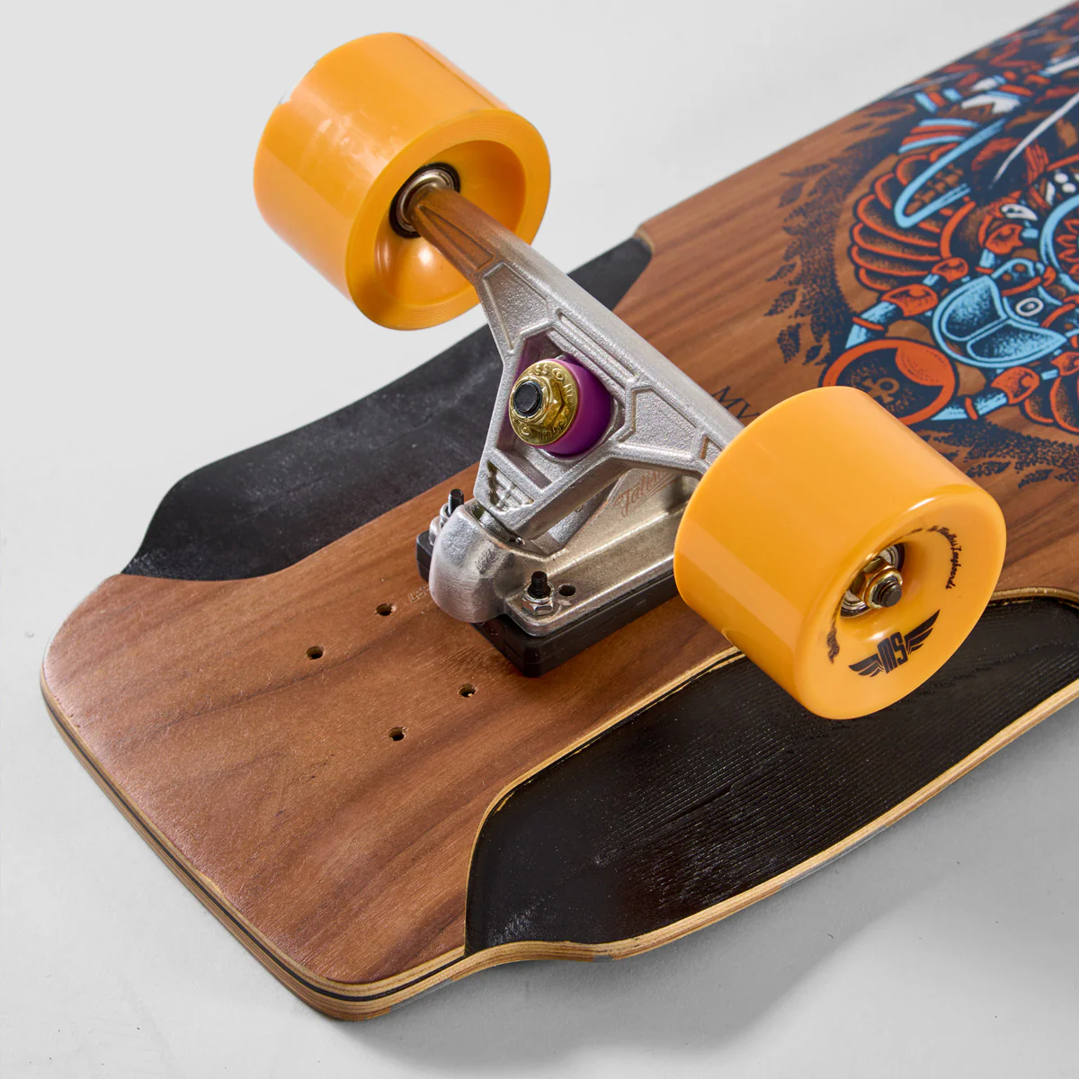 Mindless Voodoo Makali Downhill Skateboard With Orange Wheels - 35.5" (Slight Defects) - Image 4