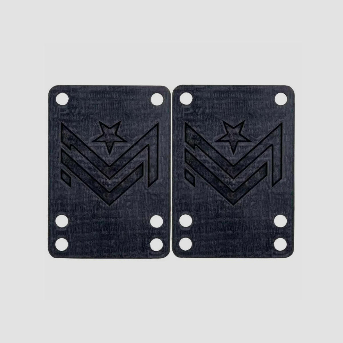 Mini Logo Rubber Risers x2 Black 0.10"