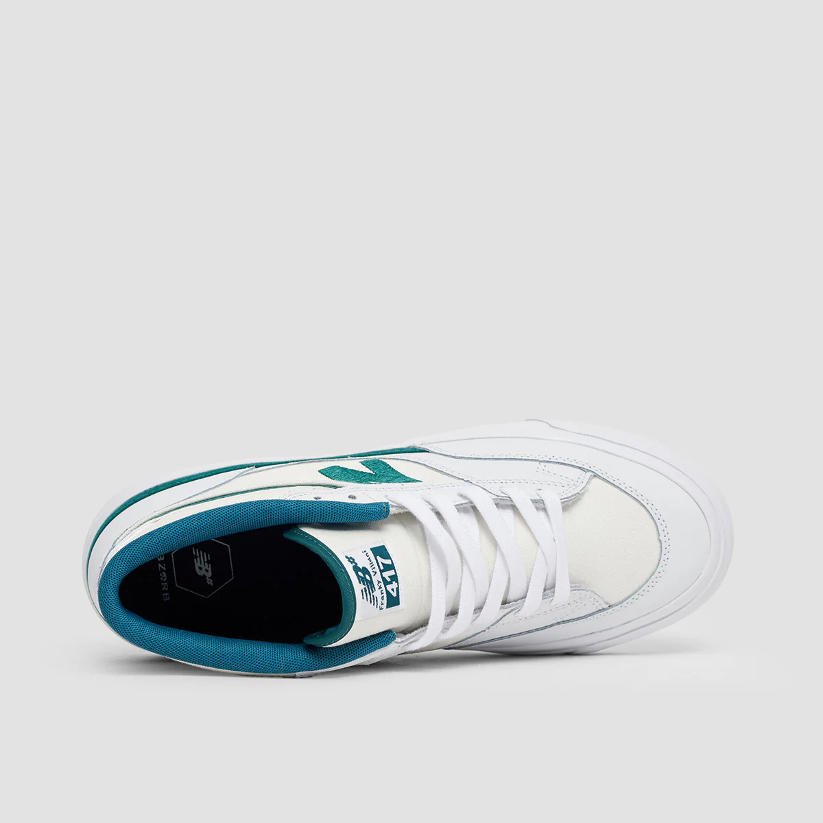 New Balance Franky Villani 417 Shoes - White/Vintage Teal - Image 4