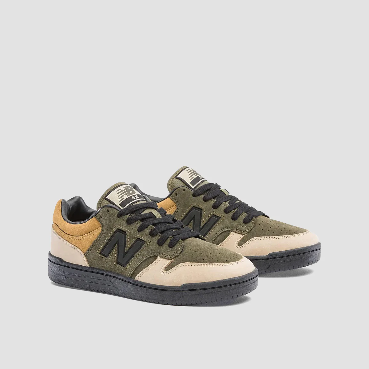 New Balance Numeric 480 X 8FIVE2 Shoes - Olive/Tan - Image 2