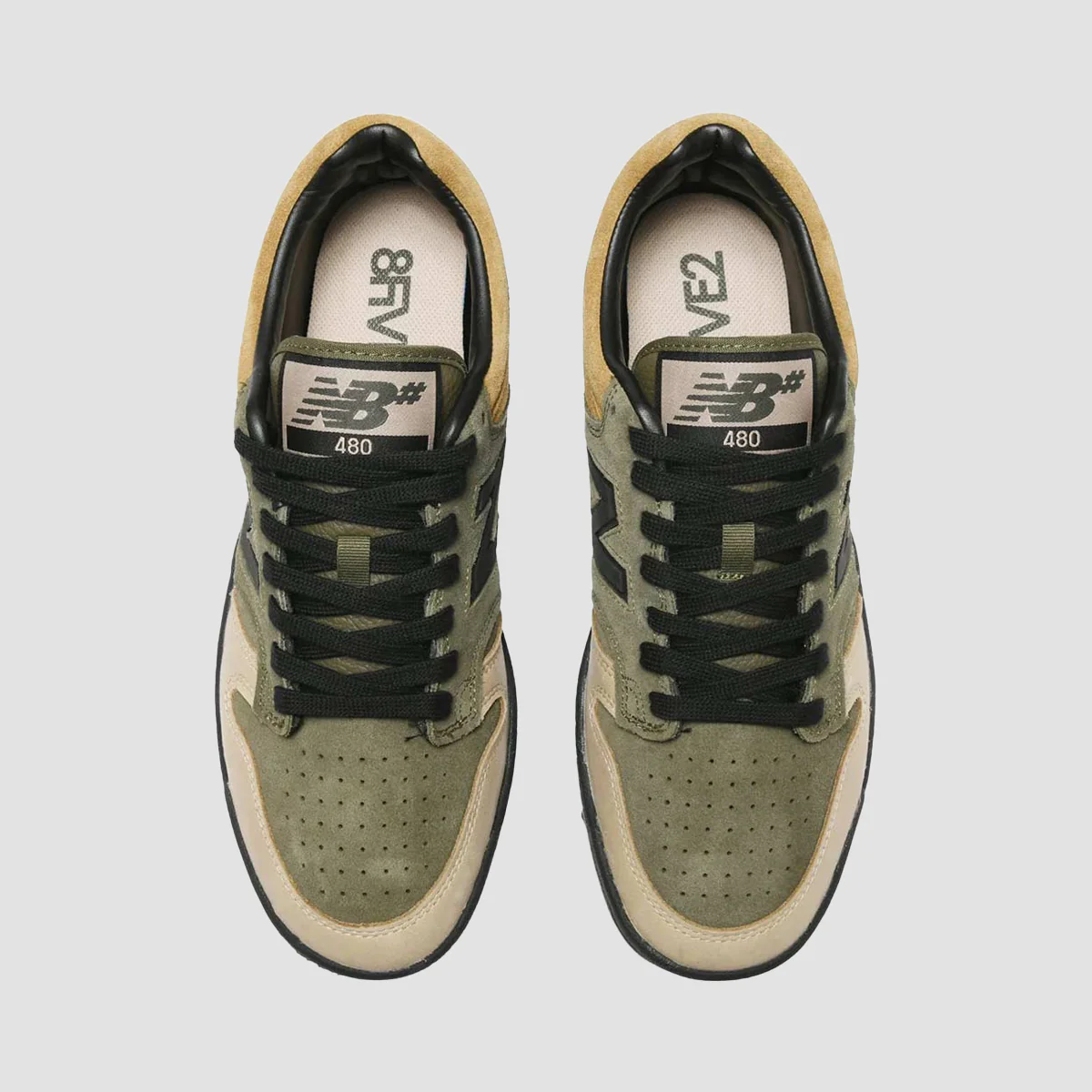New Balance Numeric 480 X 8FIVE2 Shoes - Olive/Tan - Image 3